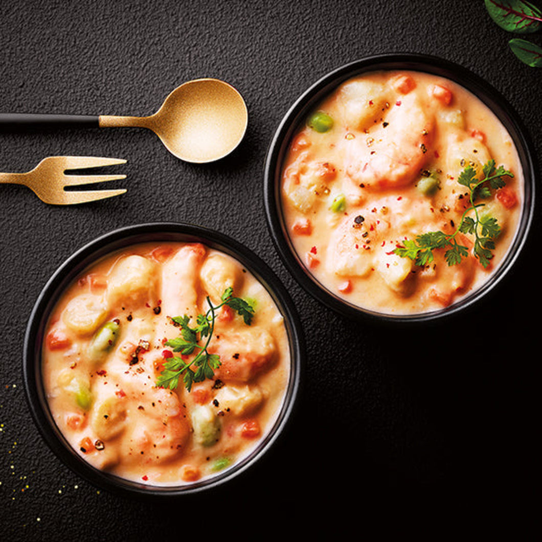 Seafood Casserole with lobster sauce