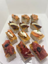 Load image into Gallery viewer, Assorted Tapas in Focaccia bread 12 Pcs
