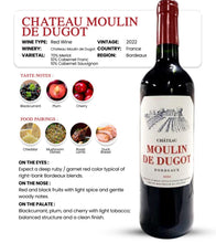 Load image into Gallery viewer, Chateau Moulin De Dugot Bordeaux 2022
