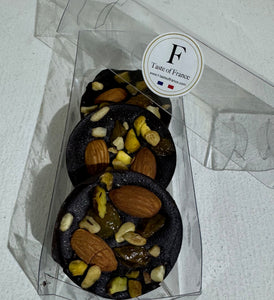 Mendiants 3 Pcs ( Chocolate with dried fruit and nuts)