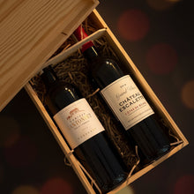 Load image into Gallery viewer, Two French Wine Wood Box Gift
