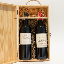 Load image into Gallery viewer, Two French Wine Wood Box Gift
