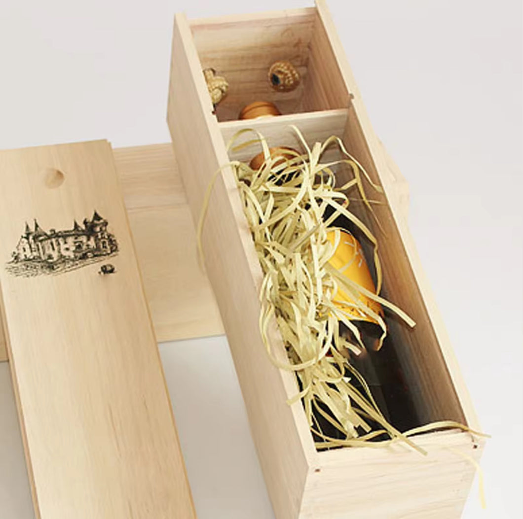 Single Wooden Wine box for gifts