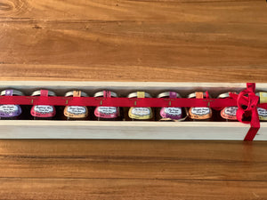 Coffret Wood box with Assorted 9 Artisanal Jams