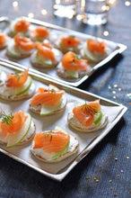 Load image into Gallery viewer, Mini Blinis smoked Salmon 12 Pcs
