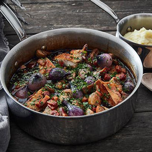 Chicken in Wine " Coq au Vin for 2 Pers